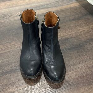 Black Leather Booties